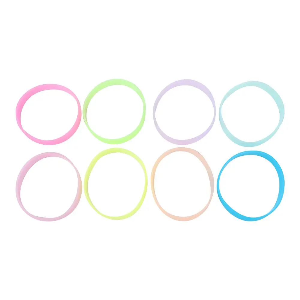 1PC Glow In Dark Silicone Hand Bands Flexible Bracelets Friendship Bands Silicone Sweat Band Luminous Rubber Bracelets Sports Wristbands Fitness Wristband