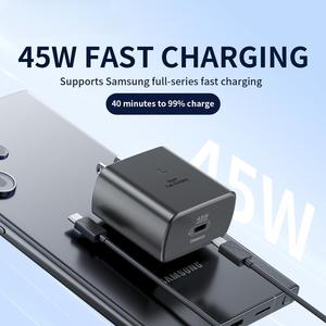(For Samsung User)  SGALAS T-SA6C GaN 45W Super Fast Charger Super Fast C to Type C Cable For S20 S21Charger Type S22 Ultra S23 S24 S25 S26 S10 Plus S10E Note 10 A81 A70 Adapter type c For huawei samsung vivo oppo redmi xiaomi Android phones Charger