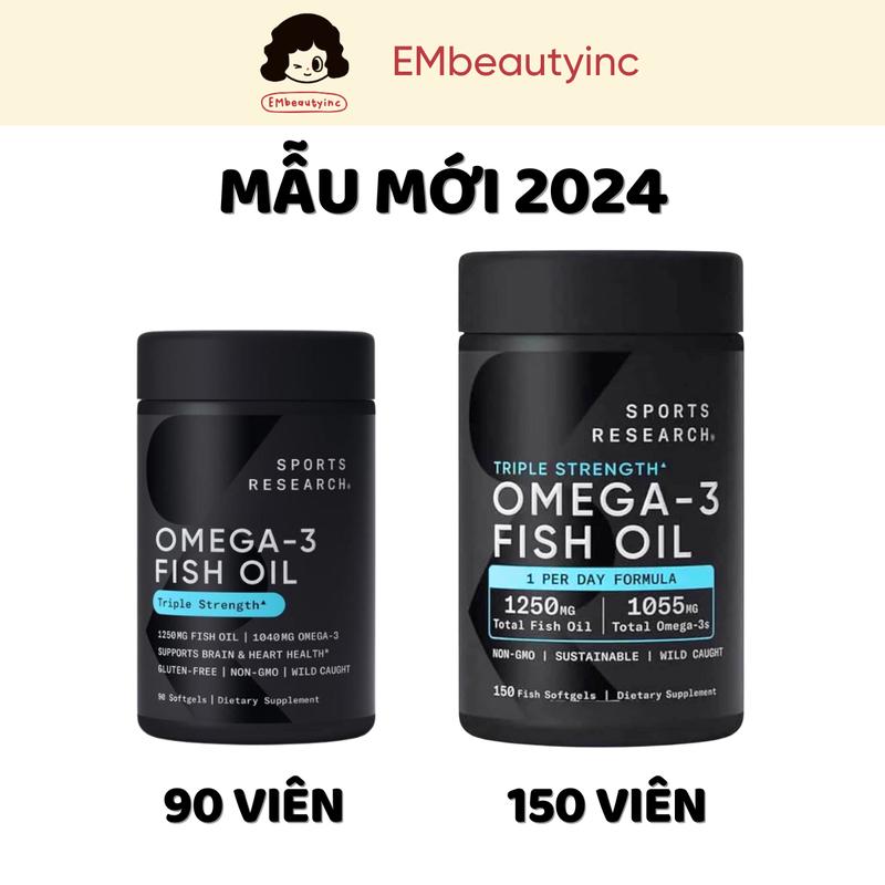 Dầu Cá Sports Research SR Omega-3 Fish Oil Triple Strength