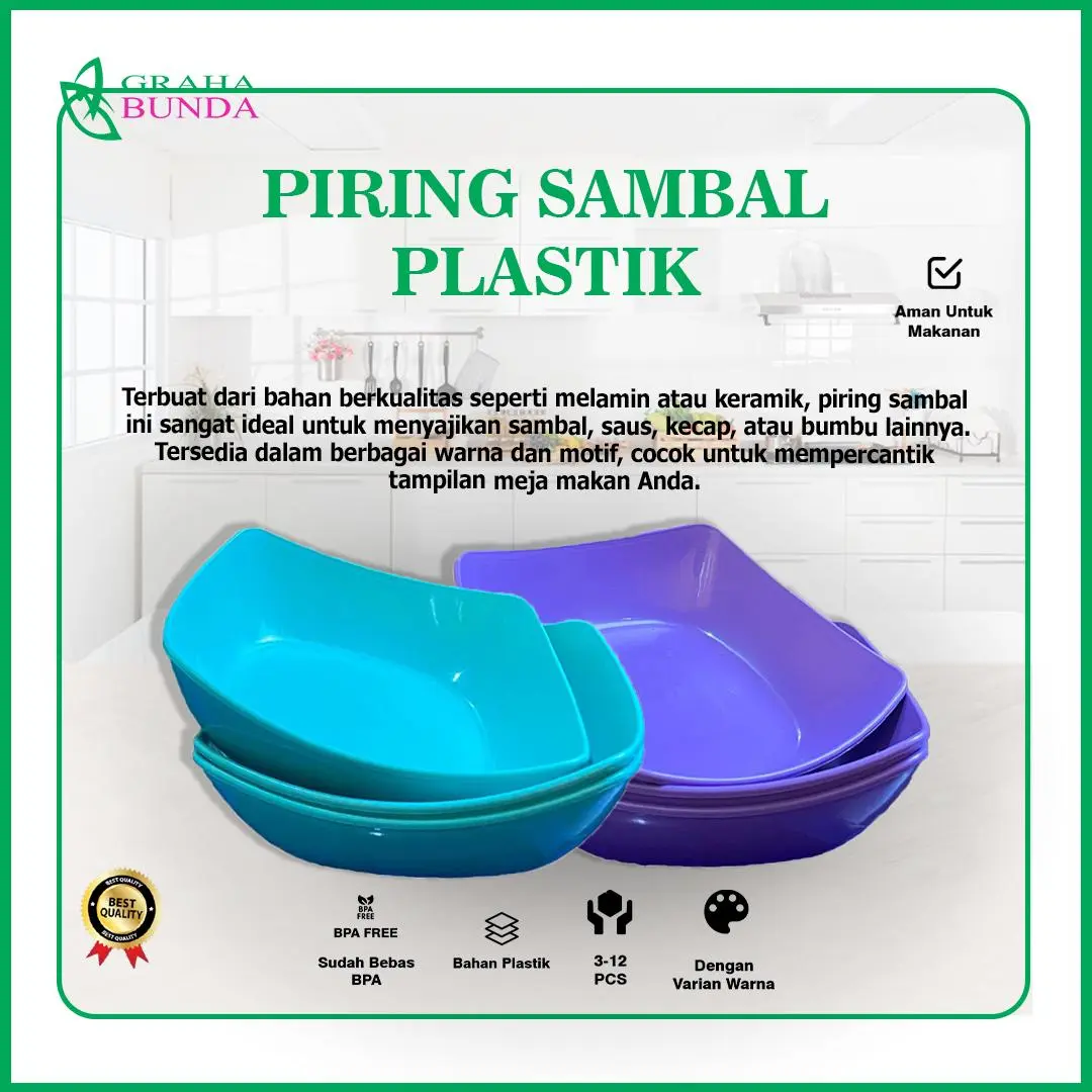 ( PROMO MURAH ) Graha Bunda PAKET 3 PCS / 6 PCS / 12 PCS Piring Sambal / Piring Sambal Plastik / Piring Plastik Sambal 4 Warna ( PROMO MURAH ) Graha Bunda PAKET 3 PCS / 6 PCS / 12 PCS Piring Sambal / Piring Sambal Plastik / Piring Plastik Sambal 4 Warna