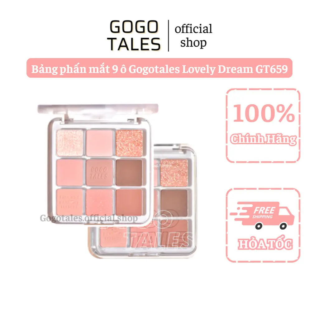 [GOGO TALES] Bảng phấn mắt 9 ô Gogotales Lovely Dream (GT659) Trang Điểm Mỹ Phẩm Cosmetic