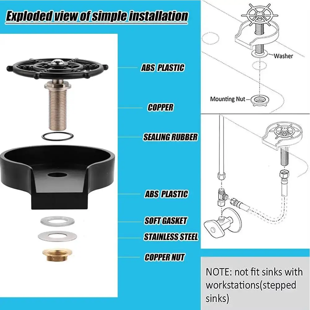 Máy Rửa Cốc, Áp Suất Tự Động, Máy Rửa Chai, Máy Làm Sạch Cốc Bấm, Dụng Cụ Rửa Cốc, Phụ Kiện, Bộ Bồn Rửa, Q2H6