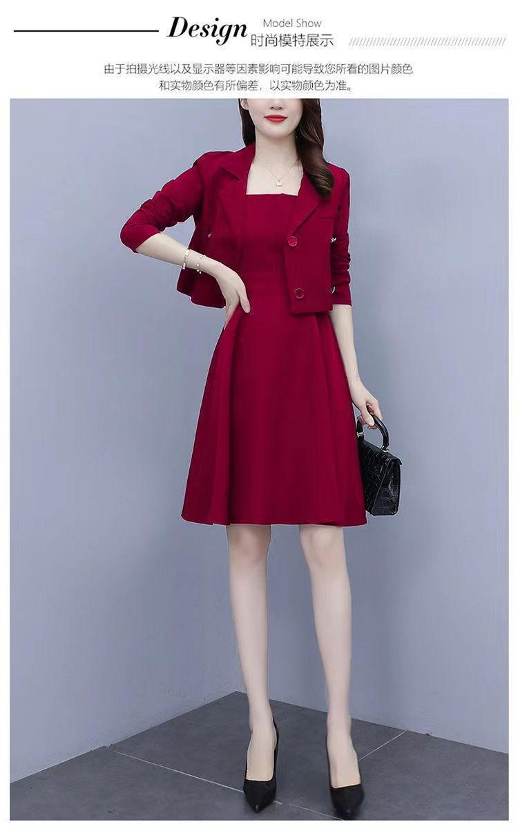 Product Introduction of Quần Áo Nữ Ngoại Cỡ Bộ Đồ Thời Trang, Bộ Sưu Tập Mới Mùa Xuân Và Mùa Thu 2024, Thích Hợp Cho Cô Gái Béo, Bó Sát, Giấu Bụng, Bộ Đồ Hai Mảnh, Áo Khoác Và Váy 1