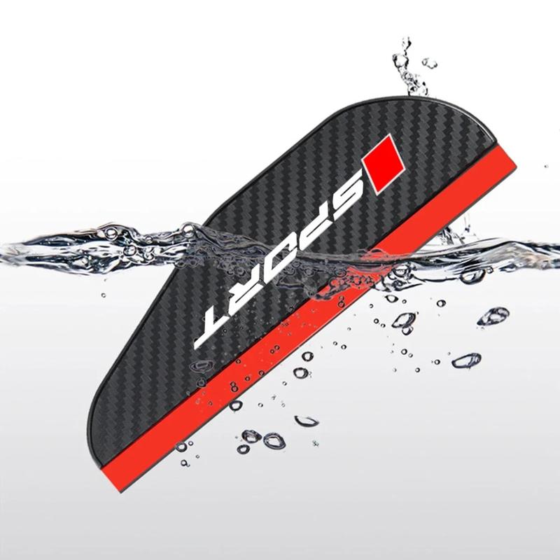 Product Introduction of 2025 Car Rearview Mirror Rain Block Board Side Window Deflector Thick Carbon Fiber Texture Rearview Mirror Window Deflectors 2