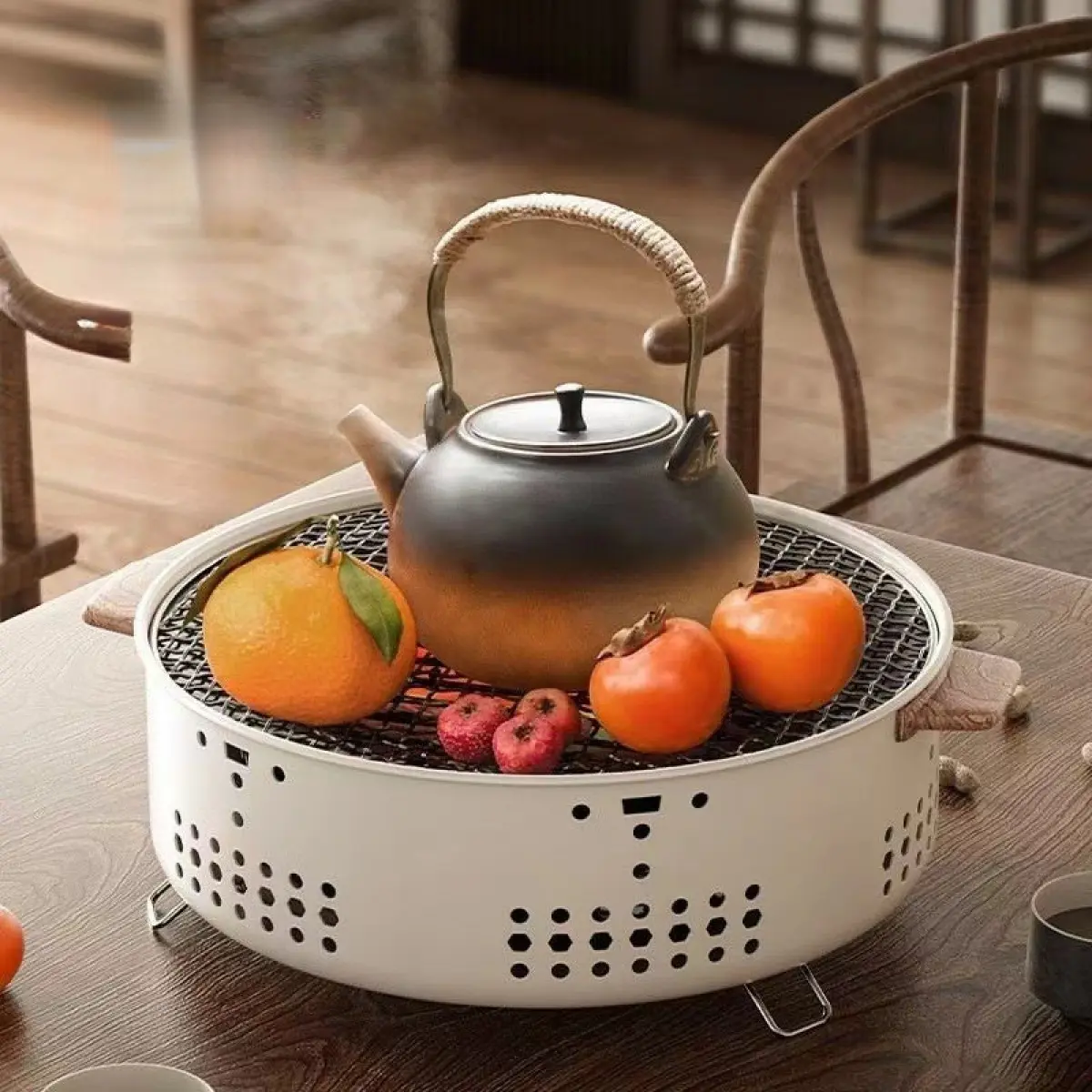 Stove Tea Cooking Barbecue Stove Barbecue Camping Barbecue Portable Multi-Functional Indoor Home Outdoor Stove Full Set