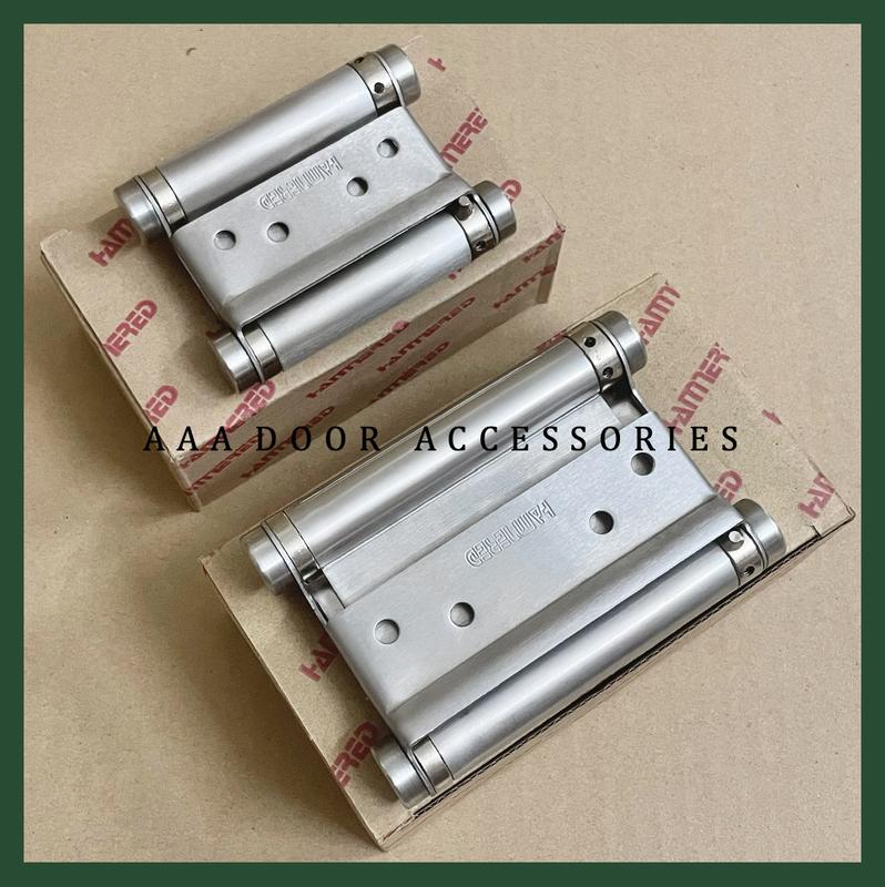 1 Cặp bản lề tự động 2 chiều INOX 304 cao cấp Hammered 3033 (dài 8cm/10cm) 2