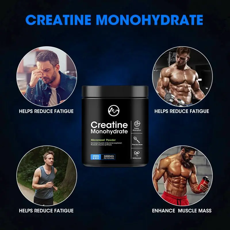 Creatine Monohydrate Powder Workout Supplement Improving Muscle Mass ...