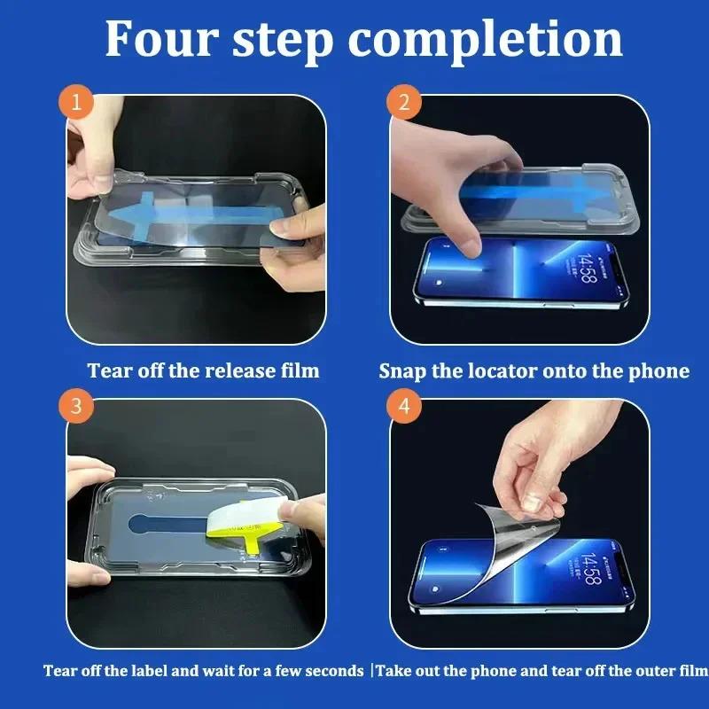 Kính Cường Lực Cao Cấp, Độ Phân Giải 8K, Dành Cho iPhone 15, 14, 13, 12, 11, Pro Max, XS MAX Và 15 Plus, Bảo Vệ Màn Hình, Có Nắp Gắn Căn Chỉnh, Bao Gồm 1-2 Chiếc 5