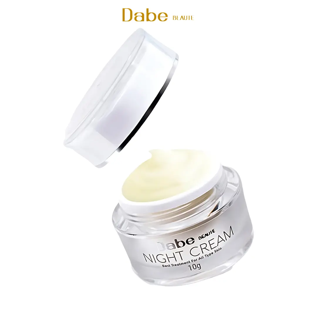 Dabe Beaute Night Cream Brightening Krim Malam Pencerah Ukuran 10g