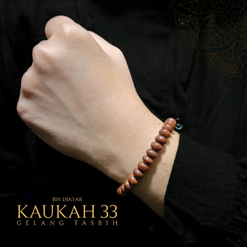 BinDja'far - Gelang Tasbih 33 Estetik Kaukah Asli Premium Quality Pria Wanita Dewasa - Gelang Tali Serut Kokka Bracelet Uniseks Coklat Aksesoris Couple Laki-laki Perempuan 0