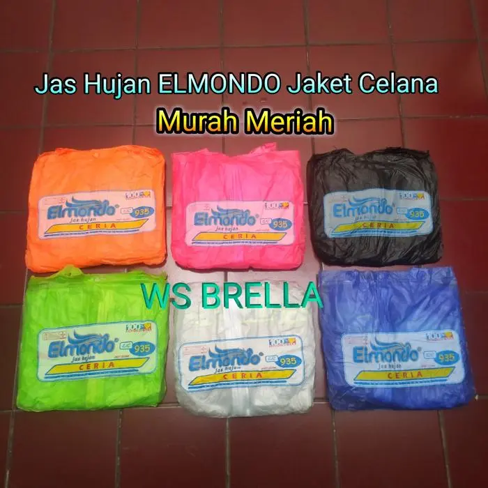 Terjual Terjual Jas Hujan Jaket Celana ELMONDO Ceria Murah Type 935- SETELAN-Jas Ujan - Orange Terlaris Terlaris 1
