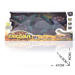 RC CROCODILE FIERCE MAINAN REMOT BUAYA JALAN MAJU MUNDUR DANCE SUARA LAMPU LED REMOTE CONTROL ANIMAL ROBOT