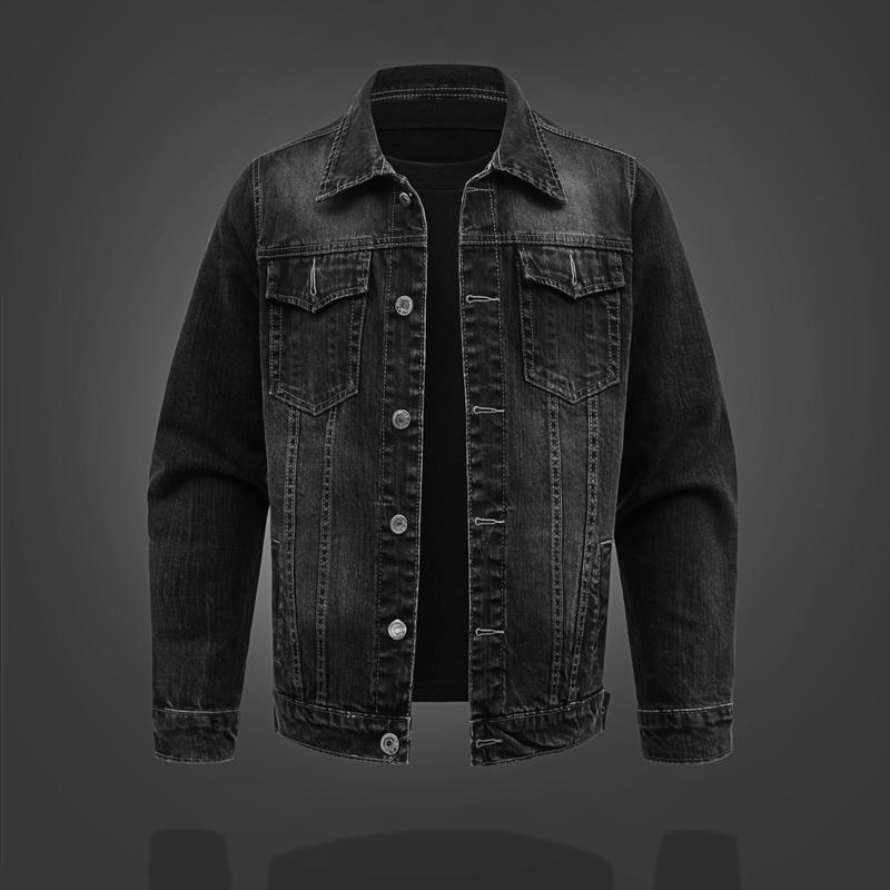 Áo khoác vải jean nam thời trang thiết kế dày dặn nam tính - Chất jean cao cấp Có Túi Có Cổ Jacket Menswear