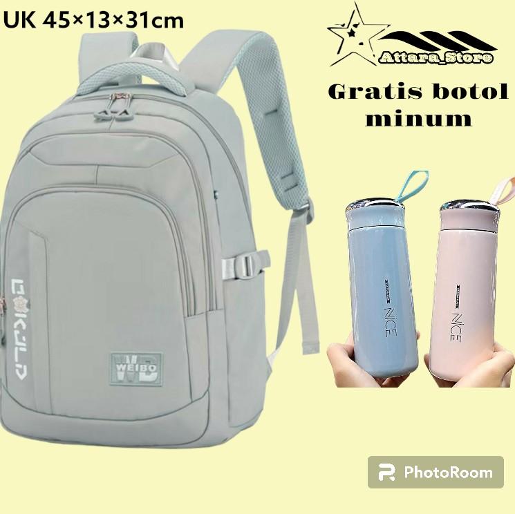 Gratis botol minum Tas Ransel Sd Smp SmA viral weibo  cat kucing Karakter Kartun Tas Punggung 3