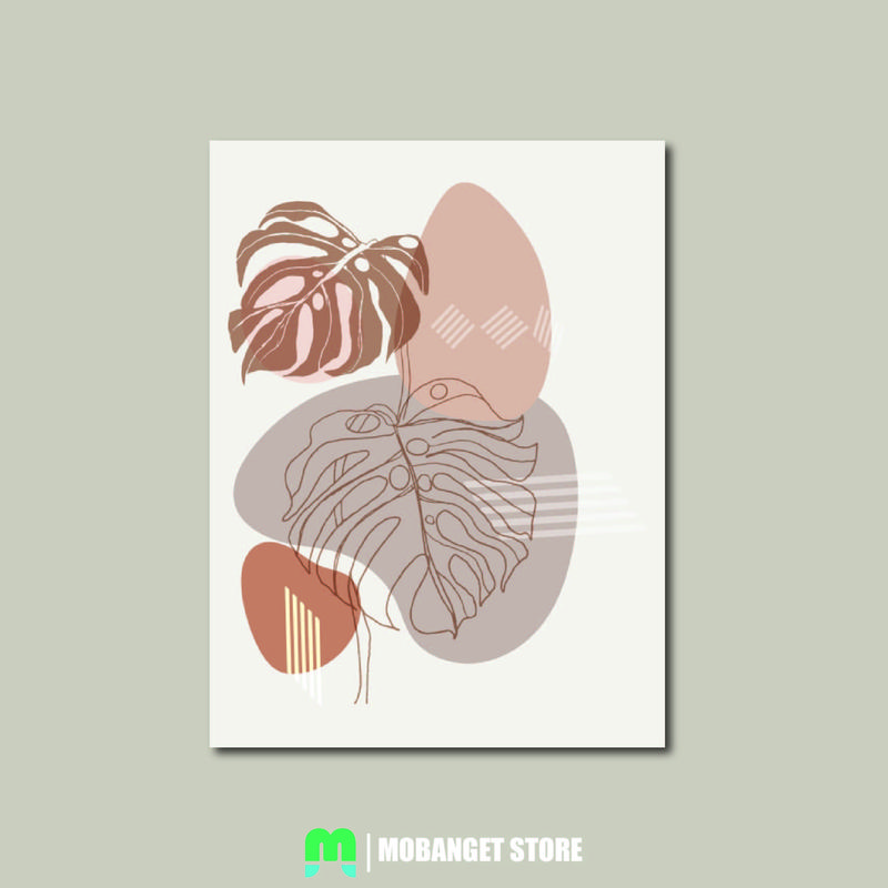 Pajangan Hiasan Walpaper Dinding Kamar Wall Decor Rumah Motif Daun Gantungan 2