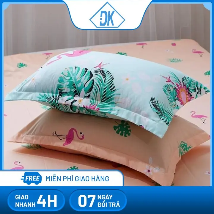 1 vỏ gối cotton nhung 50x70cm, chất vải chống nhăn chống xù lông, mịn mát giặt mau khô - Đăng Khoa 79 - áo gối - vo goi - ao goi - pillowcase 7