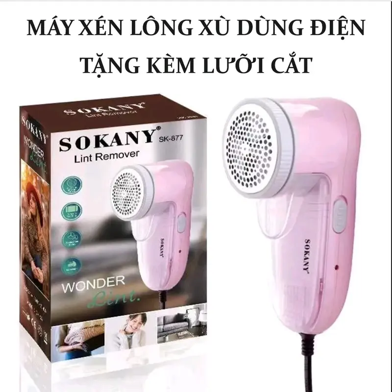 Máy Cắt Lông Xù, Quần, Áo, Tất, Váy, Chăn, Thảm, Dùng Điện 220V, Siêu Bén, Tặng Kèm 1 Lưỡi Dao Thay Thế Làm Sạch 1