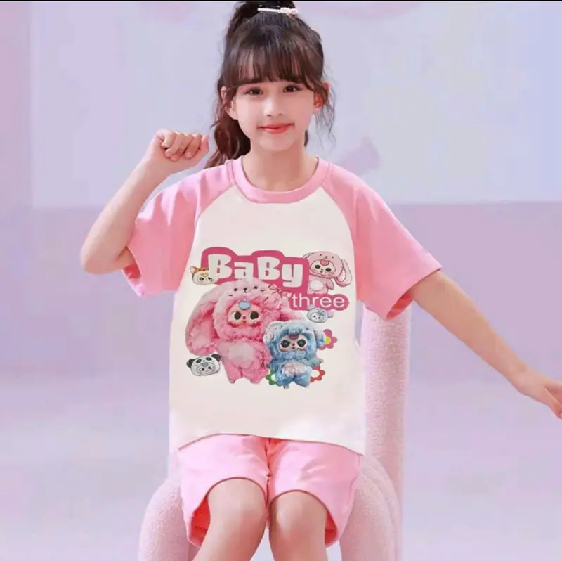 COMBO 4 BỘ  Bộ  ÁO Cộc TAY 4 MÀU 4 HÌNH BABY THEREE HOT TREN 2025 DÀNH CHO BÉ GÁI 14-40KG Cotton set  áo  yếm  cho  bé  gái đồ bộ  legging  cho  bé  gái set chobe gai xinh set  đồ  bé  gái bộ  ngủ  cộc  cho  bé  gái quâ  notreem         cho  bé  gái quần 3