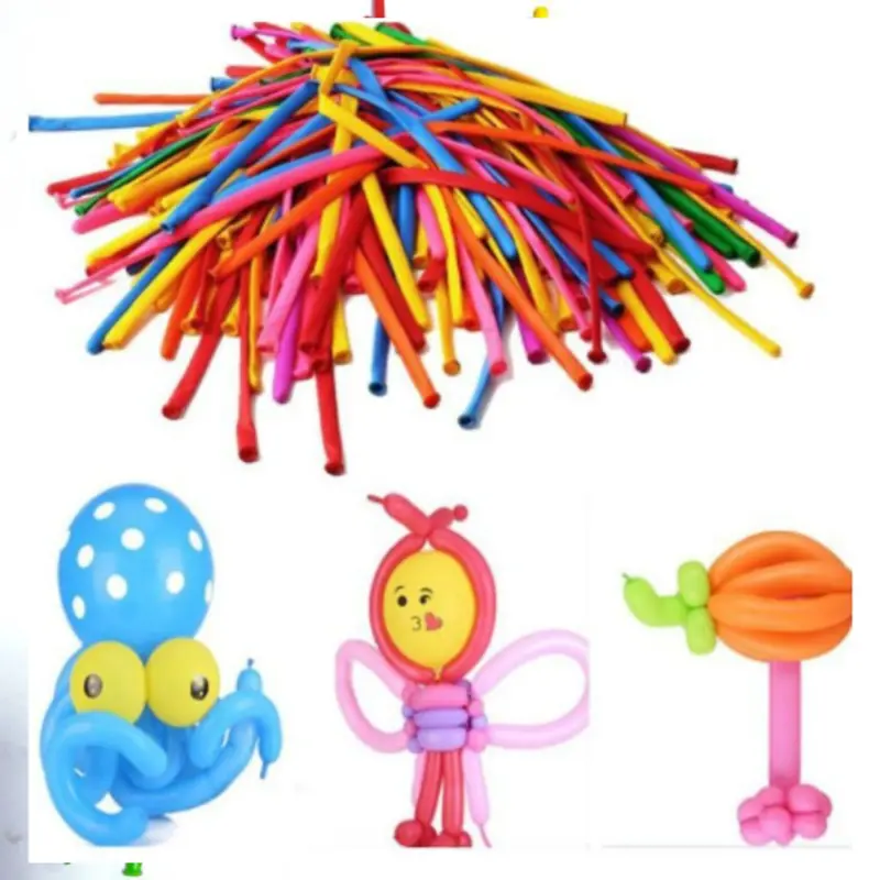 100q Bóng bay tạo hình 130cm/ bóng bay dài,bóng bay giun (dùng để xoắn/bóng bay tạo hình) 0