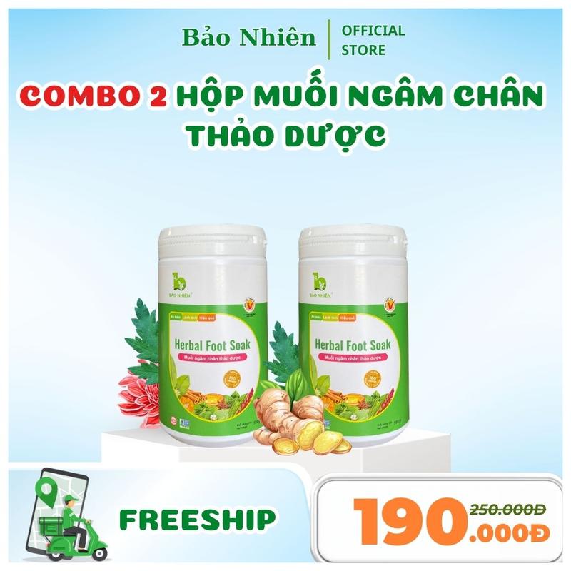 Combo 2 HỘP Muối ngâm chân thảo dược Bảo Nhiên _ Klt: 1000gr