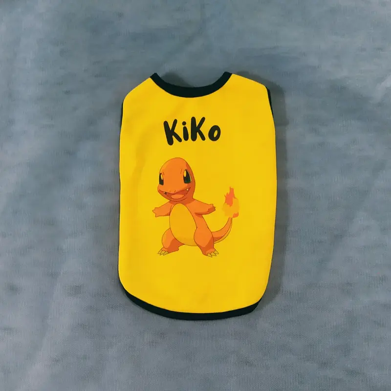 Baju Kucing Anime Kartun Lucu Murah Custom Nama Pokemon Charmander 1