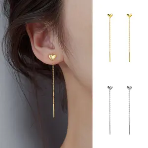 【Yy Barang akan dikirim dalam 24 jam】Jarum Perak S925, Anting Telinga Cinta, Anting Kecil Segar, Anting Gadis Mode