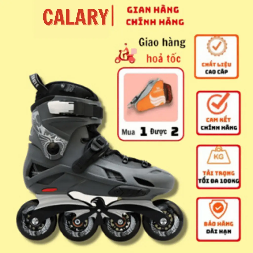 Giày Patin Người Lớn Cougar-Flying Eagle F7 Chính Hãng, Frame Hợp Kim Nhôm Chắc Chắn Tặng Túi Đựng Chuyên Dụng