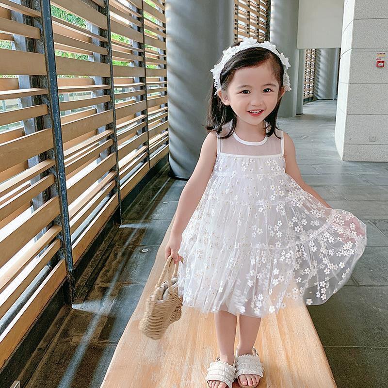 Product Introduction of Girls' Dress Summer Dress 2024 New Korean Style Western Style Children Toddler Summer Baby Princess Dress Vest Dress 6