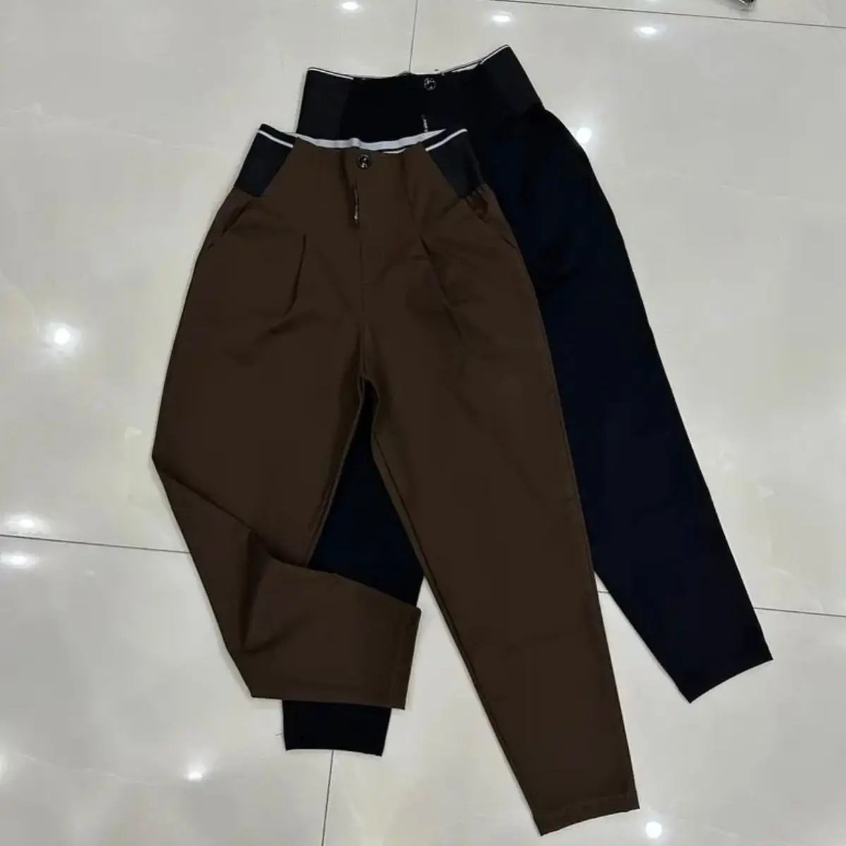 QUẦN UMI BAGGY NỮ 1 CÚC bản cạp chun 10p Women Pants Đen