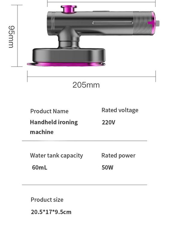 Product Introduction of Portable Mini Steam Iron For Clothes Foldable Handheld Electric Ironer Wet Dry Garment Steamer Ironing Machine Travel Home Appli 25