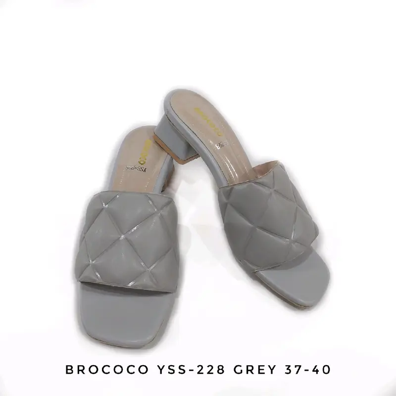 SANDAL HEELS CACAYA BROCOCO YSS 228 BLACK GRAY CREAM 7