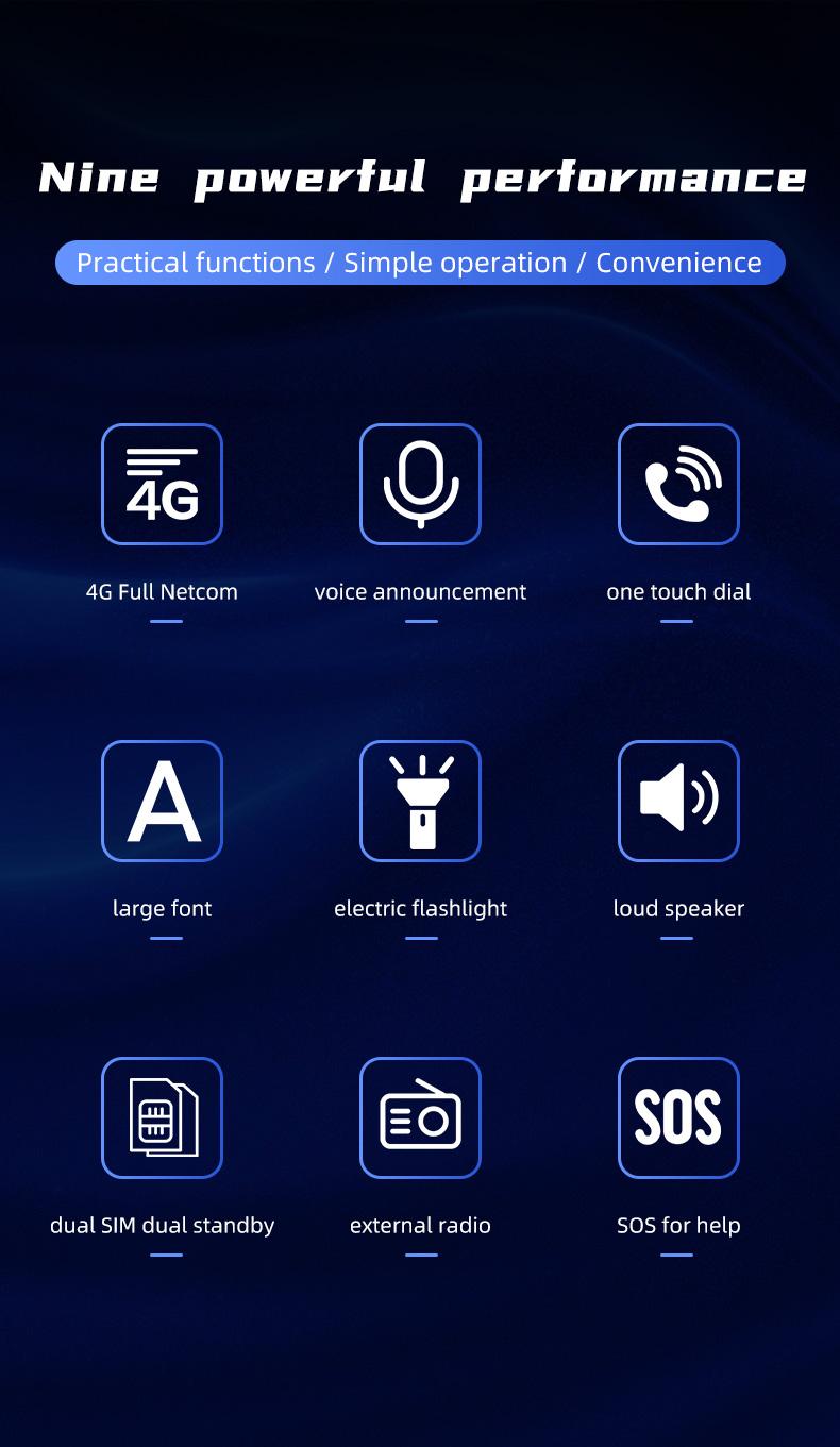Product Introduction of Yeemi Q7 + điện thoại tính năng 4G chống nước chắc chắn 1.77 inch loa lớn đèn led pin 16800mAh sạc dự phòng điện thoại di động SOS 16