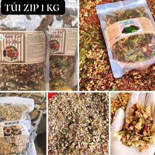 Loại 1 - Combo 2Kg Trà Gạo Lứt Xạ Đen,Đậu đen, Hoa Nhài, Lá Sen, Cỏ Ngọt... 4