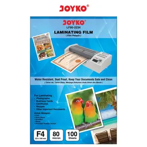 Laminating Film Plastik Laminating Joyko LF80-2234 F4 100 Sheets
