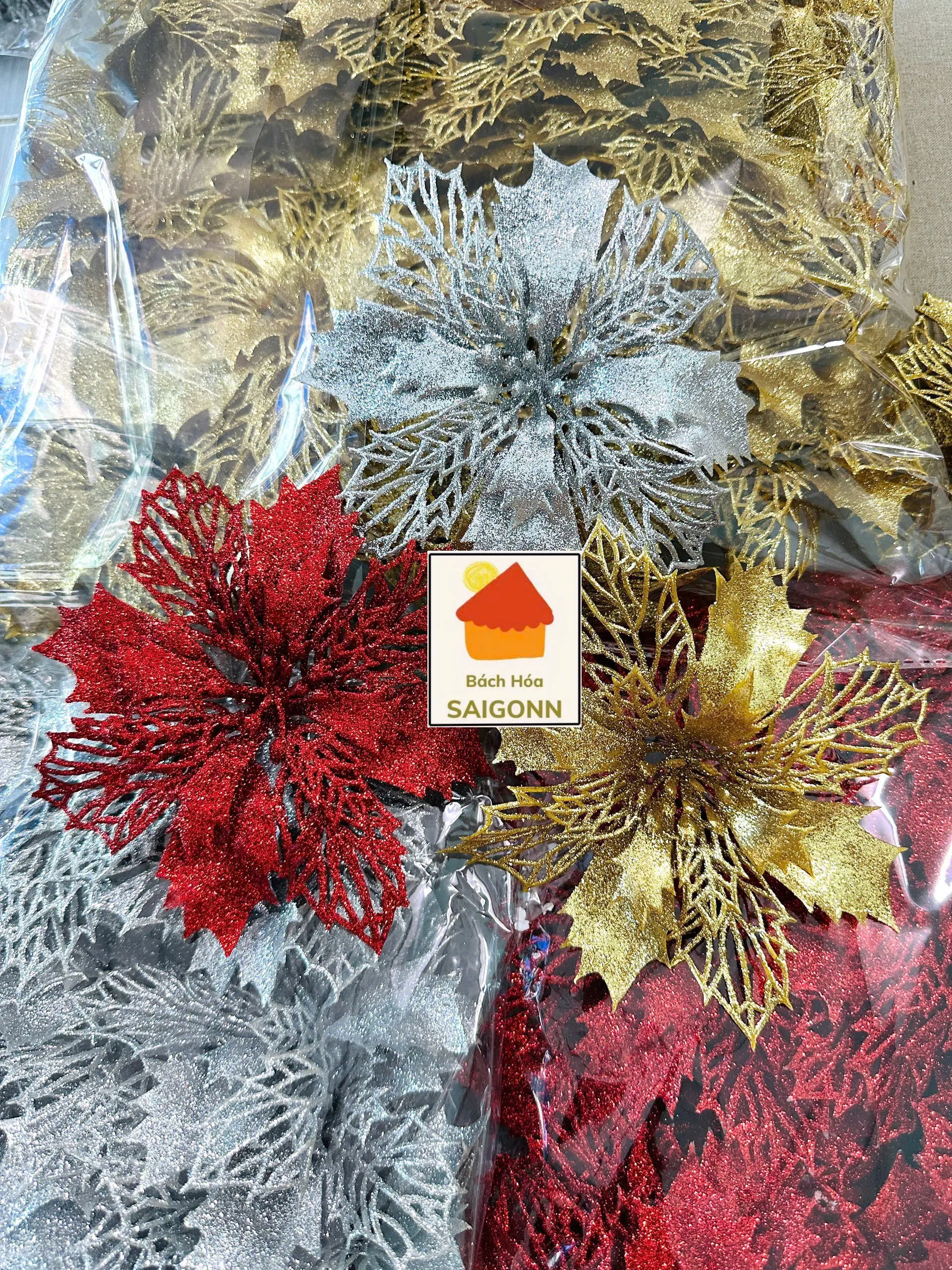 (Hàng Loại 1-16cm) Hoa Trạng Nguyên Kép Kim Tuyến Nhiều Màu Sắc Trang Trí Giỏ Quà Tết, Cây Thông Noel 2025