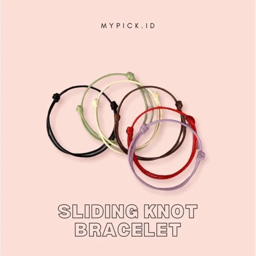 SLIDING KNOT SIMPLE BRACELET FRIENDSHIP COUPLE GELANG PERSAHABATAN