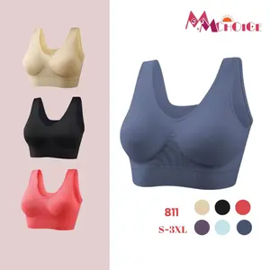 Sport Bra Double Layer Vest Bra Dengan Bantalan Dada Latihan Yoga Tanpa Cincin Baja Pakaian Dalam Wanita Bra 811 Olahraga
