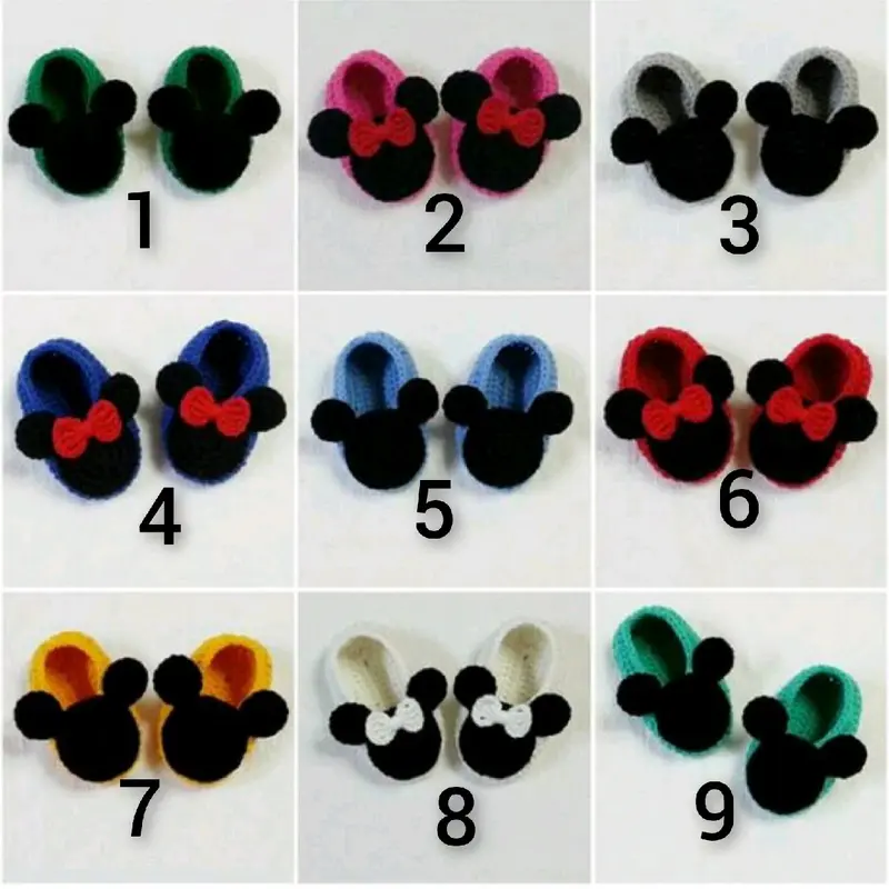 Sepatu Rajut Bayi Micky Mouse by Zafrah Crochet 40 0