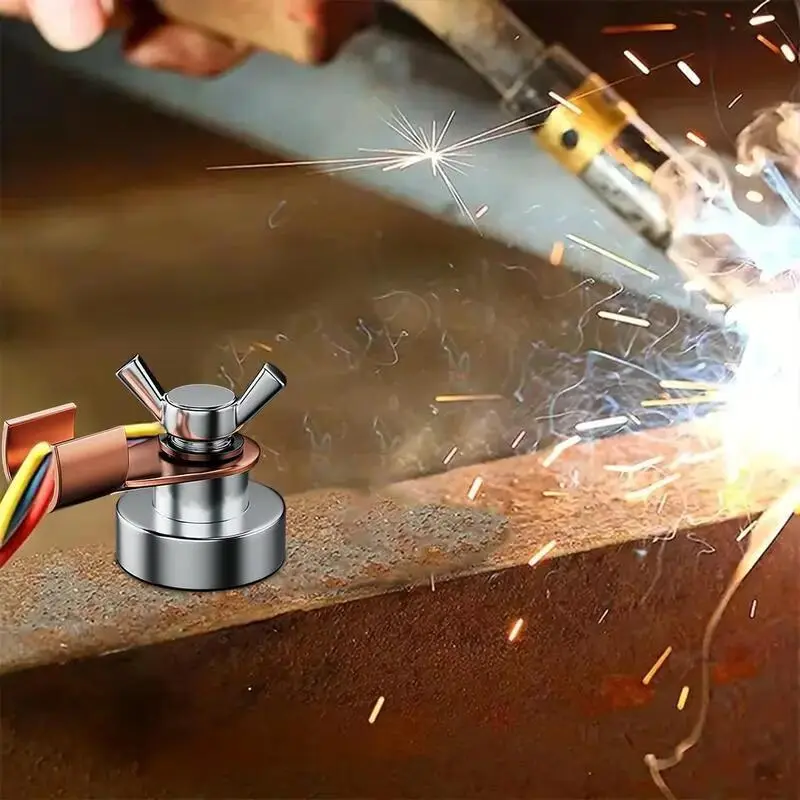 Kẹp Đầu Nam Châm, 2 Chiếc, Từ Tính, Từ Tính Mạnh Mẽ, 500A, Kẹp Hỗ Trợ Hàn Điện Cực Đồng 1
