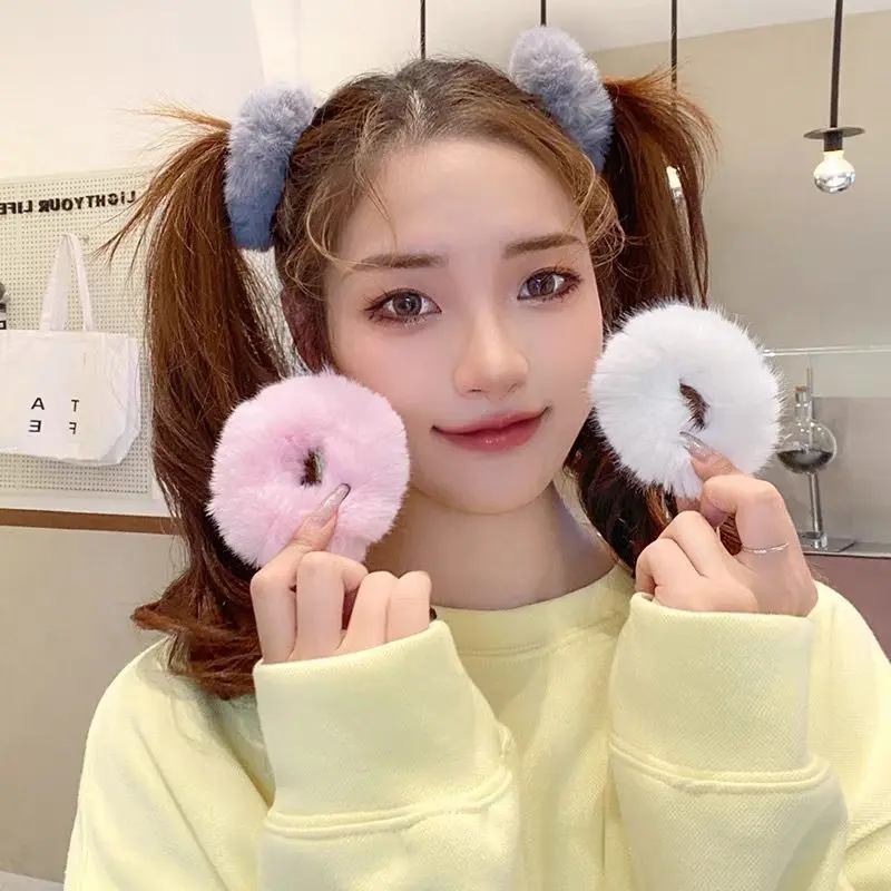 Dây Buộc Tóc Nhồi Bông Năm Mới, Phong Cách Loli Dễ Thương Mềm Mại, Phụ Kiện Tóc Dễ Thương, Thích Hợp Cho Tóc Đuôi Ngựa Của Bé Gái, Dây Buộc Tóc Bồng Bềnh, Phụ Kiện Tóc, 2023 1