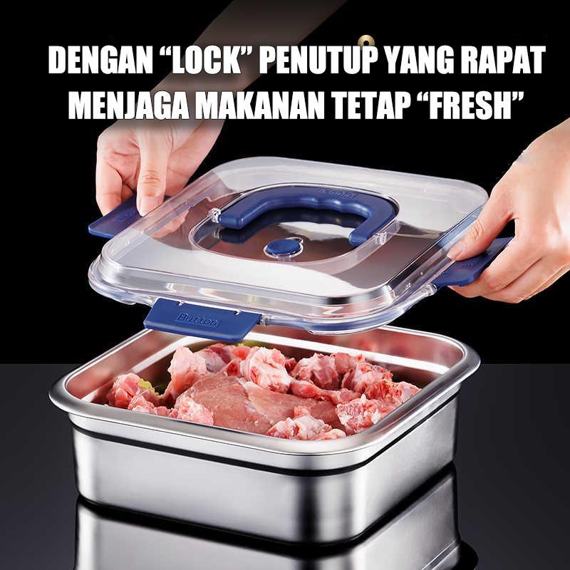 “COD”(Lunch box)3pcs-nampan sus Kedap Udara, Tahan Suhu Tinggi, Cocok untuk Kulkas dan Aktivitas Luar Ruangan/ES Kotak Makanan Stainless Steel Food Grade Dengan Penutup Kedap Kotak Penyimpanan Makanan Stainless Steel Tebal dengan Tutup/live 1