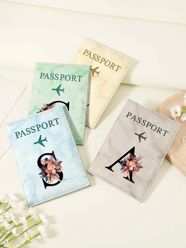 Fashionable Flower Pattern Passport Case, Multi Card PU Passport Cover with Twist Closure, Simple Casual Fashionable Travel Accessories for Women & Men 7