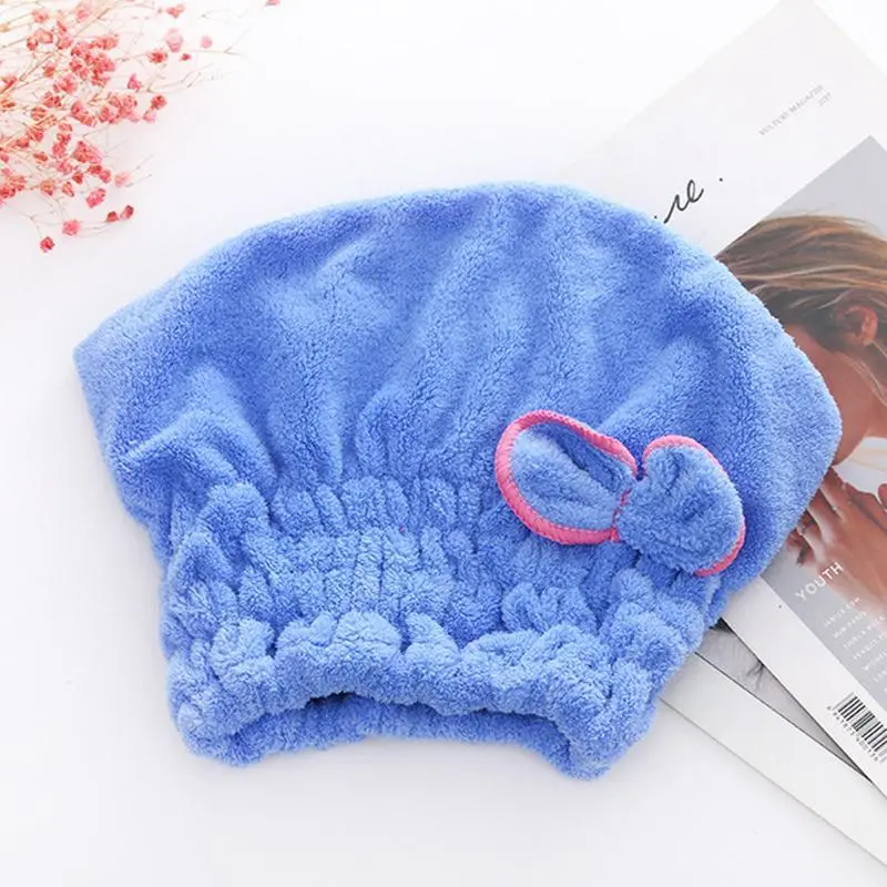 Mũ Trùm Tóc Microfiber, 6 Màu Có Sẵn, Nhanh Khô, Khăn Xếp Tóc, Dành Cho Nữ, Mũ Quấn Đầu, Dày Và Thấm Hút, Mũ Trùm Tóc Khô 5