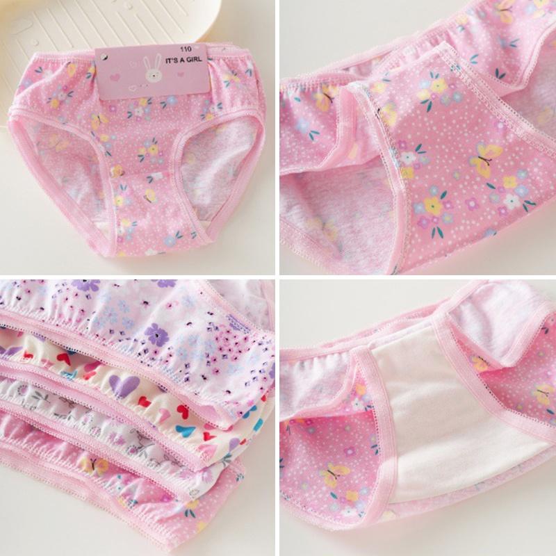 Product Introduction of 3-Pack Girl’s Soft Cotton Underwear 1-12 Y Panties Underpants Briefs Comfort Breathable Sweet Floral 10