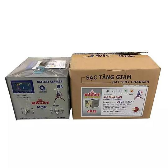 Máy sạc ắc quy robot tăng giảm 10A (12V-24V, Dây nhôm) 0