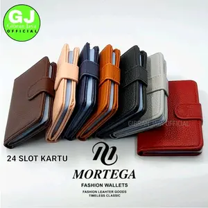 Dompet Kartu Import 26 slot dan 1slot uang Kulit Sintetis Pria dan Wanita