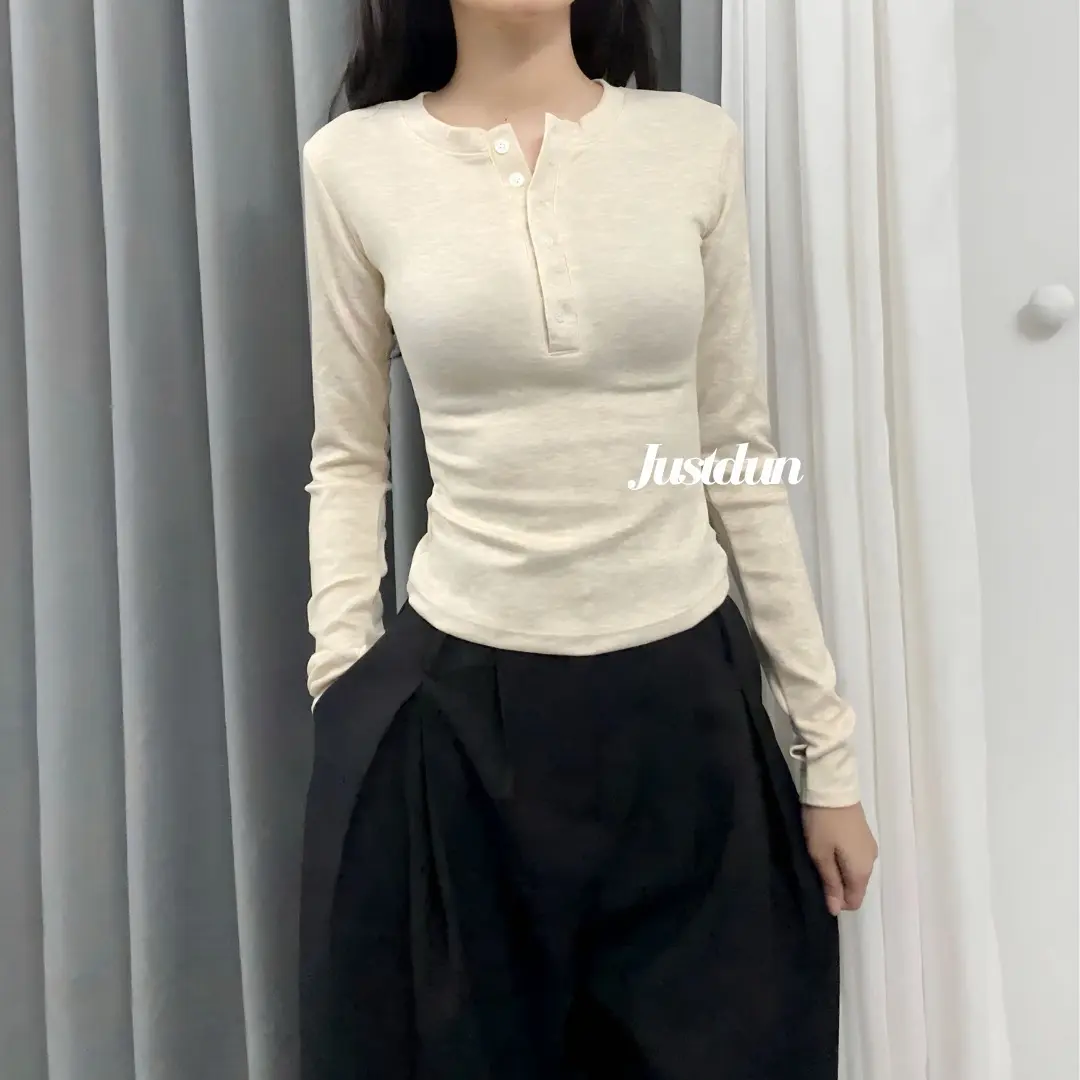 [ DEAL XẢ KHO ] Áo Thun Nữ Tay Dài Ôm Body JUSTDUN T66 - Chất Len Tăm Lông Thỏ, Co Giãn 4 Chiều, Giữ Ấm Mềm Mịn | BigBuy360 - bigbuy360.vn