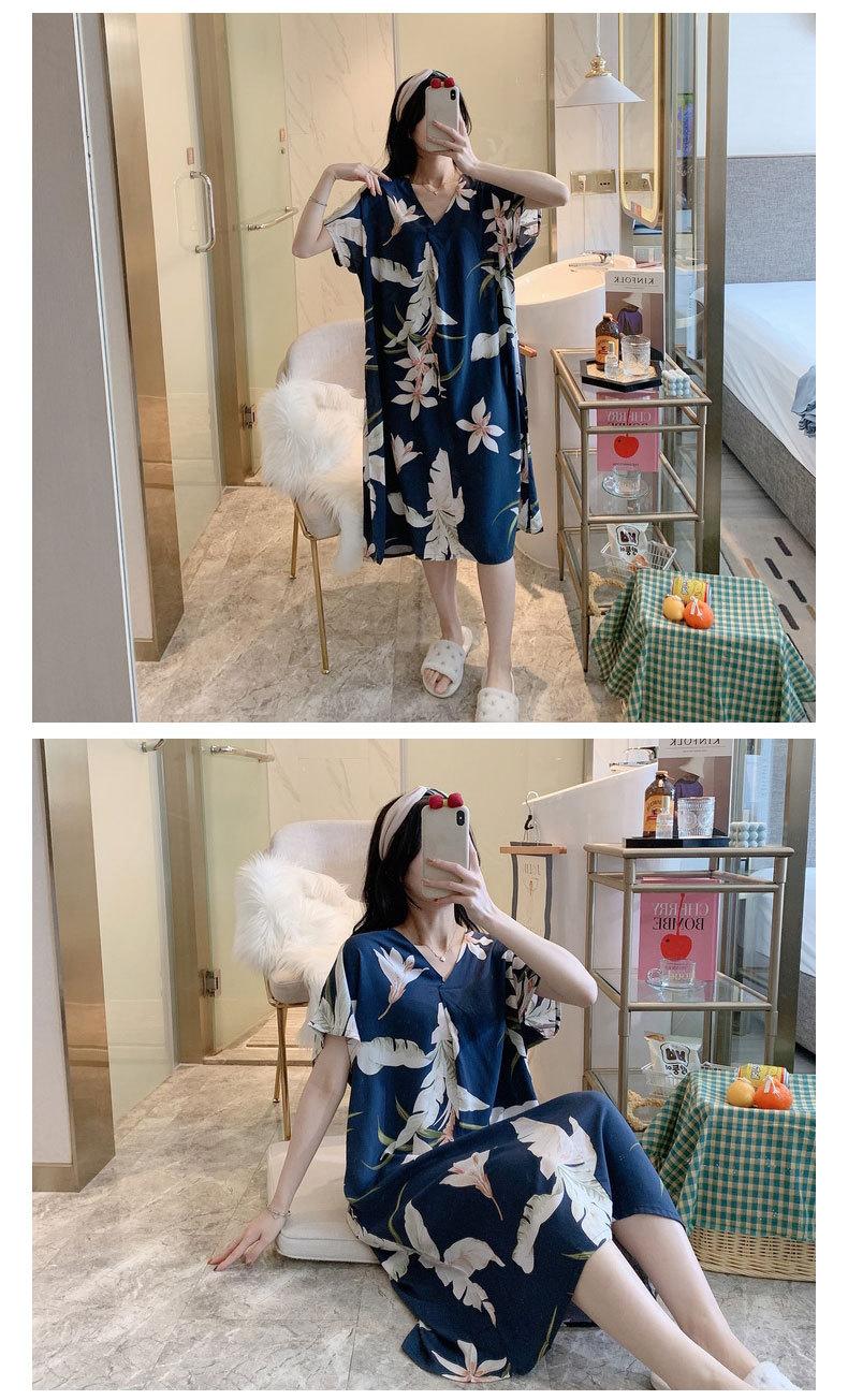 Product Introduction of Váy Ngủ Cotton Và Lụa, Dành Cho Nữ, K42, Hàng Mới Về Mùa Hè, Ngắn Tay, Đồ Ngủ In Hình Hoạt Hình, Phong Cách Hàn Quốc, Cỡ Lớn, Dáng Rộng Vừa Vặn, Đồ Mặc Ở Nhà Bằng Lụa Cotton, Hợp Xu hướng 23