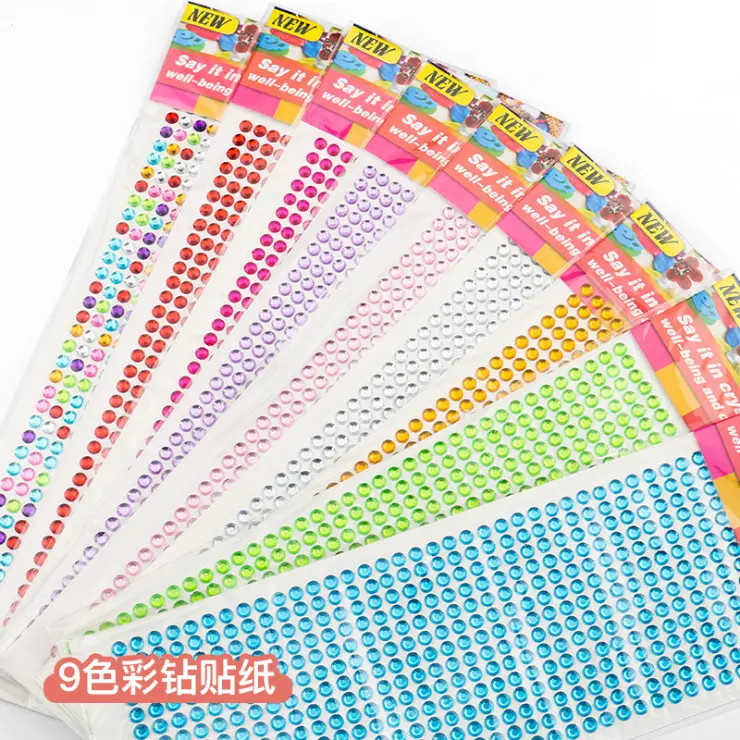 Hình dán kim cương trang trí album, tự làm, hình dán kim cương ô tô, chất liệu Acrylic và đầy màu sắc, hình dán kim cương màu pha lê, hình dán trang trí 0