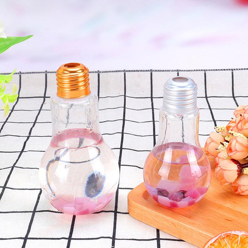 Product Introduction of 1Pc 200to500ml Creative Clear Artificial Fake Light Bulb Shaped Bottle Can Emit Light Drink Cup Juice Bottle Party Decor 21